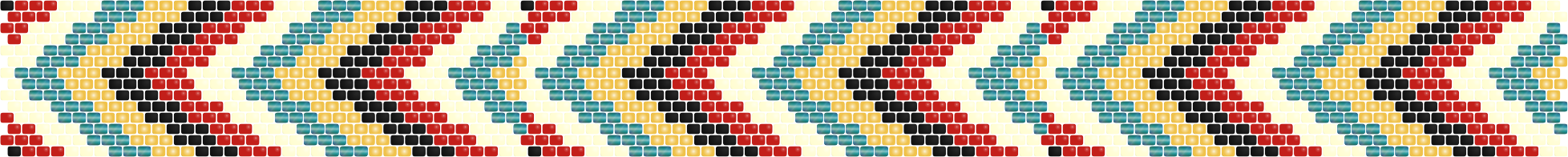 Deco Arrows — Midnight Gilt — Peyote bead pattern