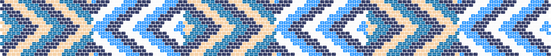 Interlocking Chevrons — Coastal — Peyote bead pattern