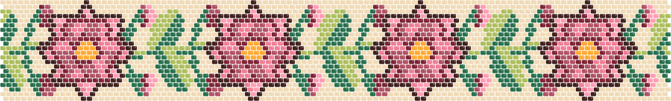 Dahlia Bloom — Peyote bead pattern