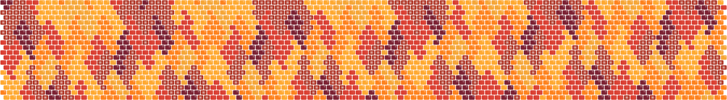 Sunset Cascade Weave — Peyote bead pattern