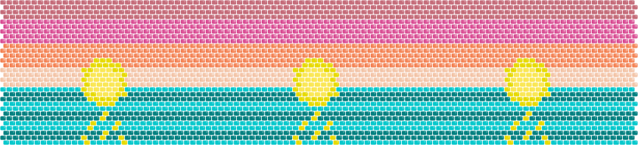 Tropical Sunset Over Water — Peyote bead pattern