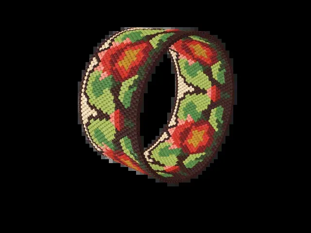 Kurbits bead bracelet pattern preview