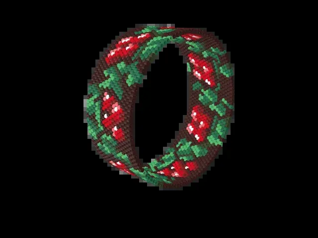 Lingonberries bead bracelet pattern preview