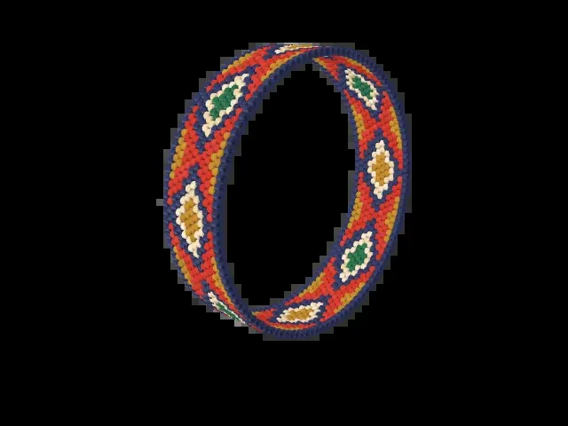 Rölakan Weave bead bracelet pattern preview