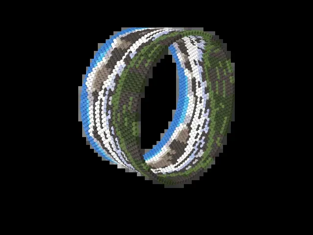 Aletsch Glacier bead bracelet pattern preview