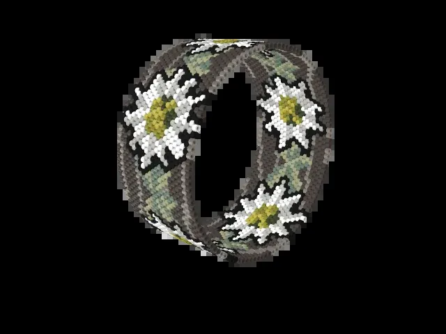 Edelweiss bead bracelet pattern preview
