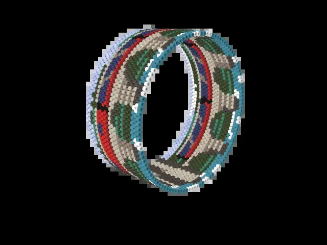 Glacier Express on the Landwasser Viaduct bead bracelet pattern preview
