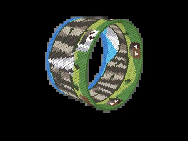 Lauterbrunnen Staubbach Falls bead bracelet pattern preview