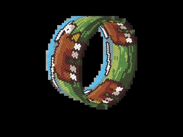 Swiss Cows with Bells bead bracelet pattern preview