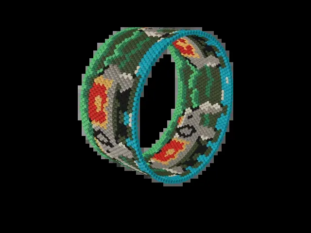 Elephants at the River bead bracelet pattern preview