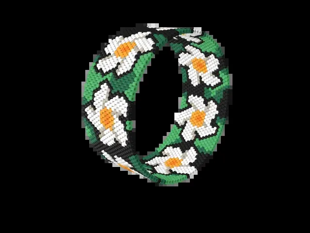 Frangipani Garland bead bracelet pattern preview
