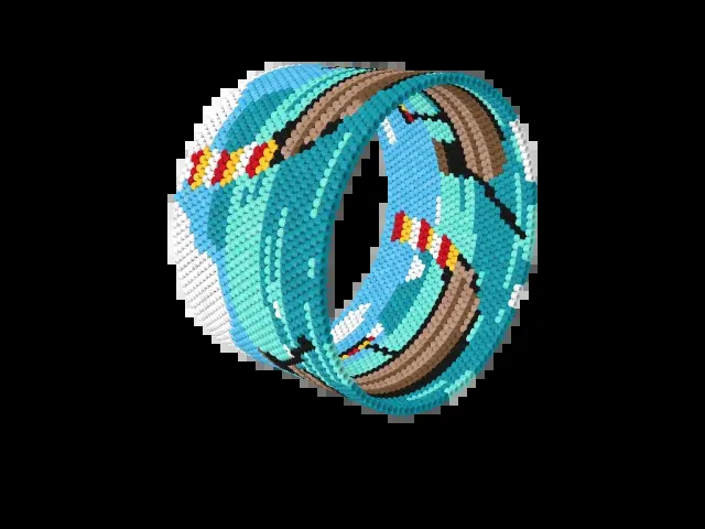 Longtail Boats bead bracelet pattern preview