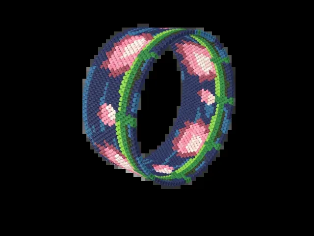 Lotus Pond bead bracelet pattern preview