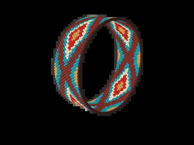 Mudmee Silk bead bracelet pattern preview