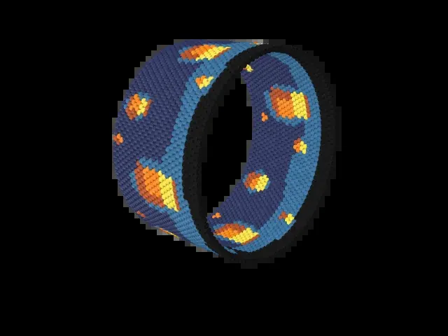 Yi Peng Lanterns bead bracelet pattern preview