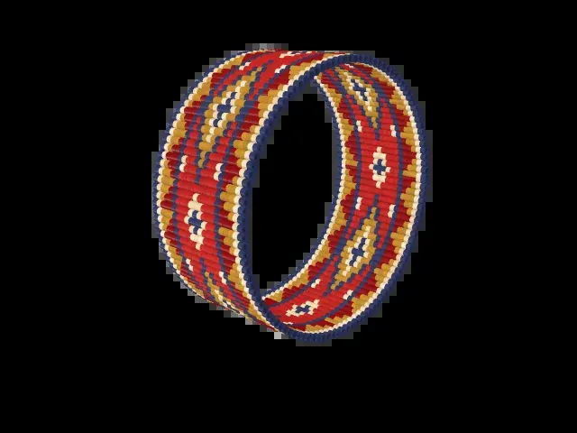 Anatolian Kilim bead bracelet pattern preview