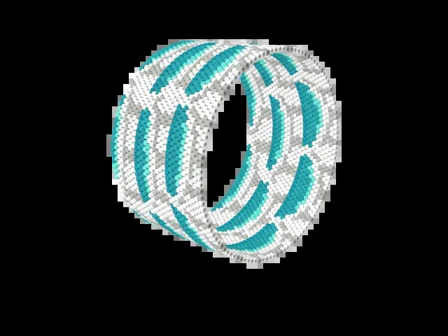 Pamukkale Terraces bead bracelet pattern preview