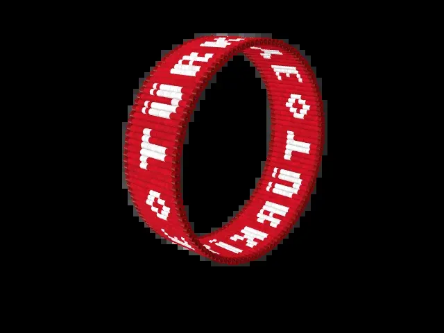 Türkiye Lettering bead bracelet pattern preview