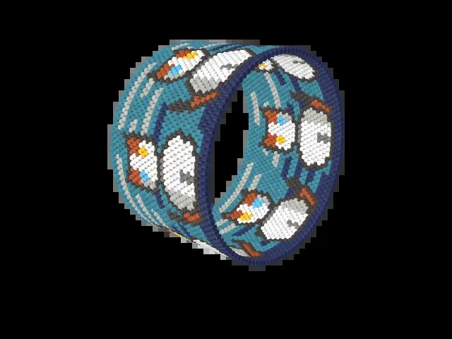 Van Cats bead bracelet pattern preview