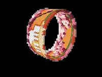 Cherry Blossoms at the Tidal Basin bead bracelet pattern, colour version 2