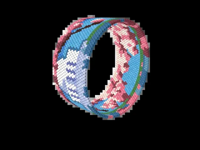 Cherry Blossoms at the Tidal Basin bead bracelet pattern preview