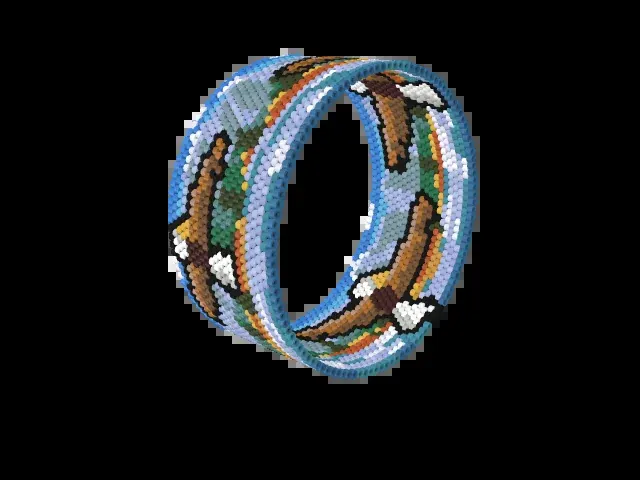 Eagles over the River bead bracelet pattern preview