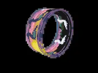 Everglades Sunset bead bracelet pattern, colour version 2