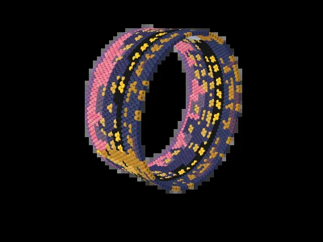 Manhattan Night Skyline bead bracelet pattern preview