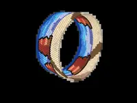 Monument Valley bead bracelet pattern, colour version 2