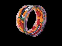 New England Autumn bead bracelet pattern, colour version 2