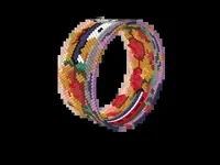 New England Autumn bead bracelet pattern, colour version 3