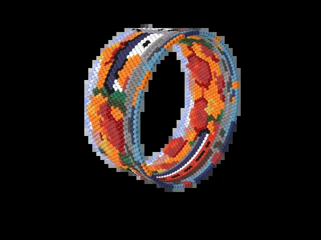 New England Autumn bead bracelet pattern preview