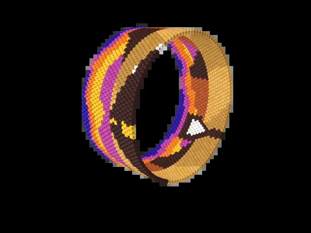 Route 66 bead bracelet pattern preview
