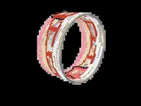 San Francisco Fog bead bracelet pattern, colour version 2