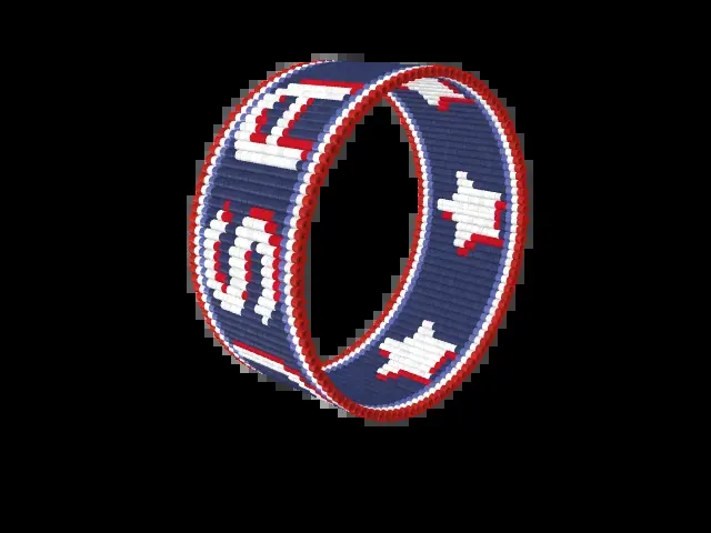 USA bead bracelet pattern preview