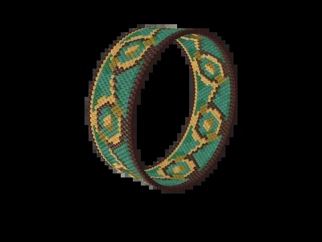 Dong Son Bronze bead bracelet pattern preview