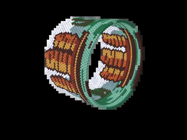 Ha Long Bay Junk bead bracelet pattern preview