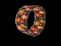 Hoi An Silk Lanterns bead bracelet pattern, colour version 2