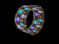Hoi An Silk Lanterns bead bracelet pattern, colour version 3