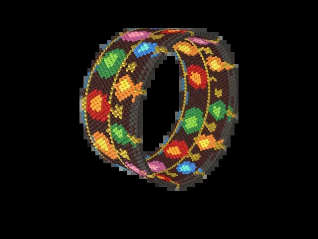 Hoi An Silk Lanterns bead bracelet pattern preview